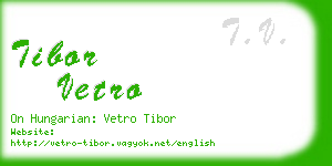 tibor vetro business card